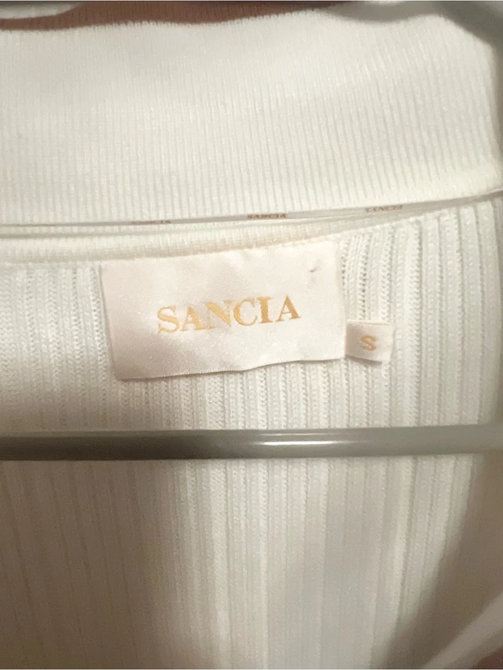 Sancia Teofila Collared knit sweater size S preppy